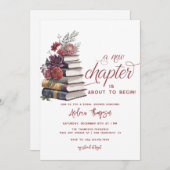 ストーリーブック | フローラモダンスクリプトブライダルシャワー 招待状 (正面/裏面)