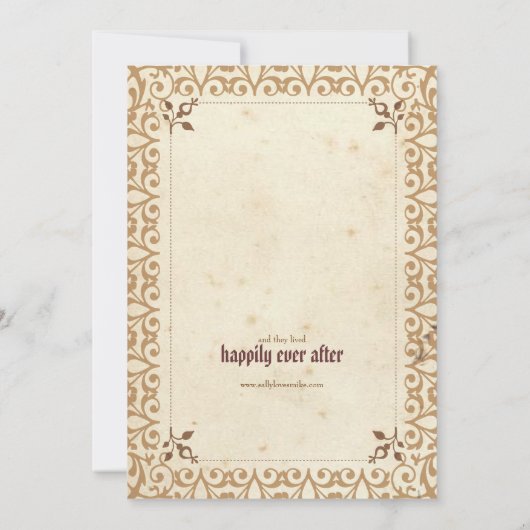 ストーリーブッ王室のクフェアリータール招待状 招待状 (裏面)