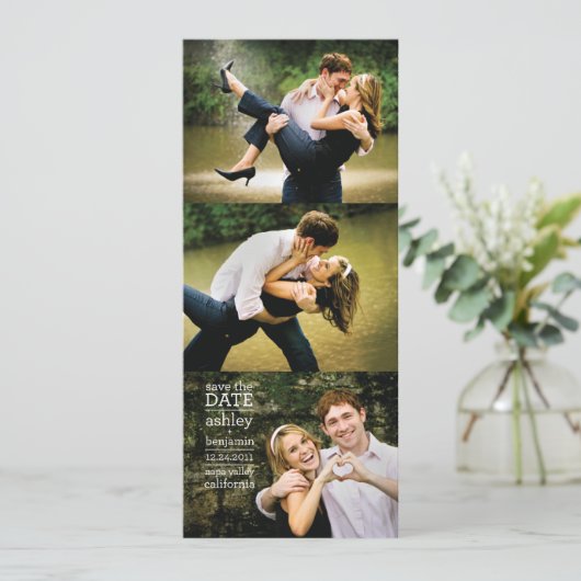 ストーリー展開の保存日付の写真の招待状 セーブザデート (スタンド正面)