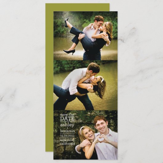 ストーリー展開の保存日付の写真の招待状 セーブザデート (正面/裏面)