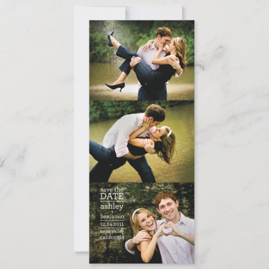 ストーリー展開の保存日付の写真の招待状 セーブザデート (正面)