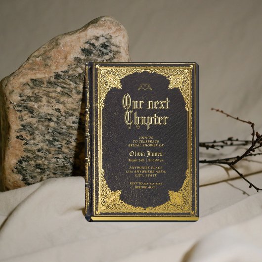 ストーリー童話ライブラリ本ブライダルシャワー 箔招待状