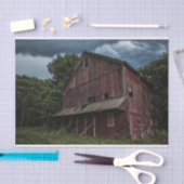 ストーリ数々のーの空の下の大きな赤い納屋 薄葉紙 (クラフト)