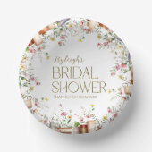 ストーリ素朴ブックフローラブライダルシャワーパーティー ペーパーボウル (正面)