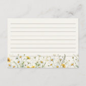 ストーリ素朴ブックフローラブライダルシャワーレシピ エンクロージャーカード (裏面)