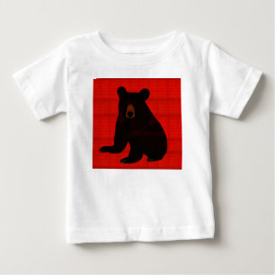 ストーリ魅力的ーブックブラックベアカブ ベビーTシャツ