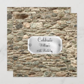 ストーンの誕生日パーティー招待状 招待状 (正面/裏面)