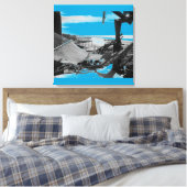 ストーンアイランドハンモックB+W キャンバスプリント (インサイチュ (寝室))