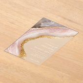 ストーンアゲエレガントートマーブルシッ結婚クス アクリル招待状 (レイダウン)