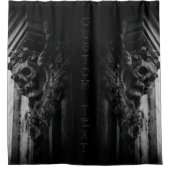 ストーンウィングススカル シャワーカーテン (正面)