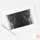 ストーンウィングススカル 長方形シール (封筒)