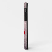 ストーンウォッシュハート – パーソナライズされたモノグラム Case-Mate iPhoneケース (裏面/左)
