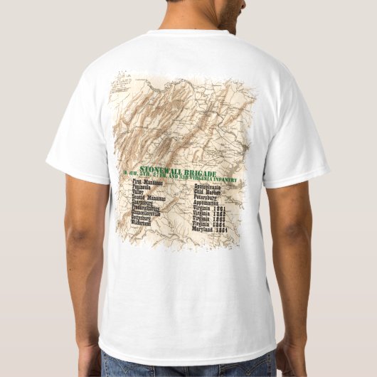 ストーンウォールの組の戦いのワイシャツ Tシャツ (裏面)