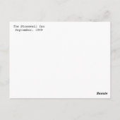 ストーンウォールインポストカード（レインボー） ポストカード (裏面)