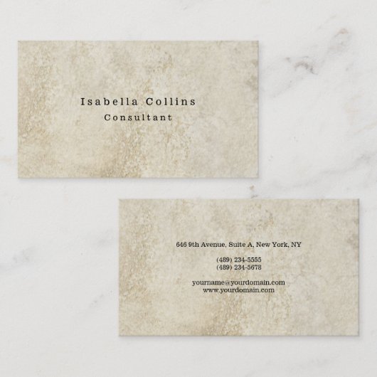 ストーンウォールシンプルプレインミニマルクリエイティブモダン 名刺 (正面/裏面)