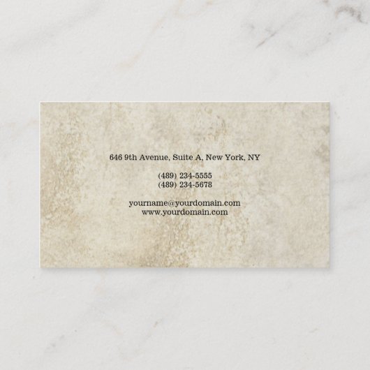 ストーンウォールシンプルプレインミニマルクリエイティブモダン 名刺 (裏面)