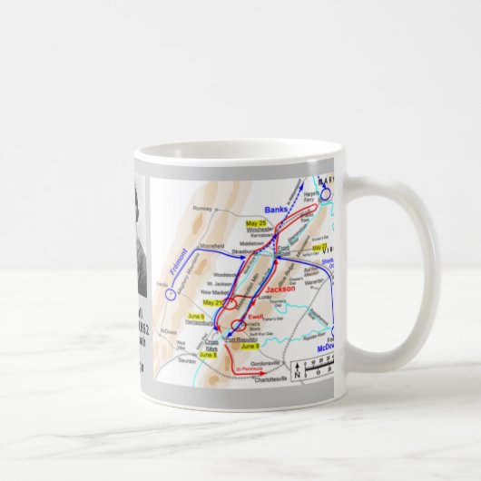 ストーンウォールジャクソンの谷のキャンペーン コーヒーマグカップ (右)