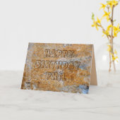 ストーンエイジハッピーバースデーフィル カード (黄色い花)