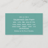 ストーンエレガントドットバレンタインデーパーティーチケット 名刺 (裏面)