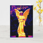 ストーンエンジェルすべての行事 カード (黄色い花)