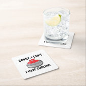 ストーンカーリングウィンターアイススポーツカーラー スクエアペーパーコースター (インサイチュ)