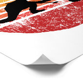 ストーンカーリングウィンタースポーツカーラーレトロヴィンテージ ポスター (角)