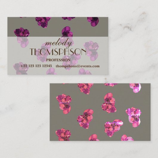 ストーンクォーツアメジスト名刺 名刺 (正面/裏面)