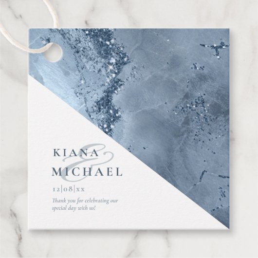 ストーングリッター結婚ズダスティブルーID647 フェイバータグ (正面)