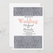 ストーングレー結婚式招待状 招待状 (正面/裏面)