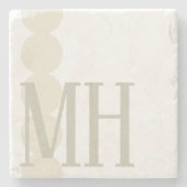 ストーンコモノグラムのースターテンプレート ストーンコースター (正面)