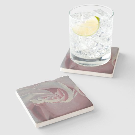 ストーンコースターとバラデザイン ストーンコースター (横)