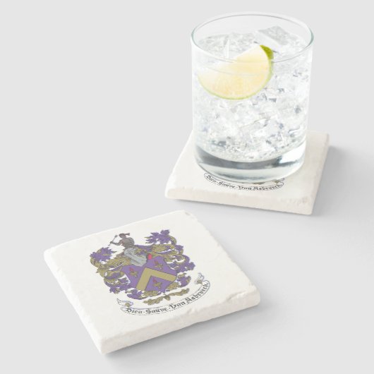 ストーンコースターウィズ家紋 ストーンコースター (横)