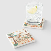 ストーンコースターマーベラシティスペインバーホームデコール ストーンコースター (横)