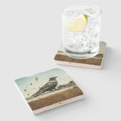 ストーンコースターレイヴンスタンディングプロファイルデザイン ストーンコースター (横)