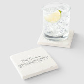 ストーンコースター最高のおばあちゃん野花 ストーンコースター (横)