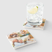 ストーンコースター4写真テンプレートエッジプリント ストーンコースター (横)