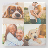 ストーンコースター4写真テンプレートエッジプリント ストーンコースター (正面)