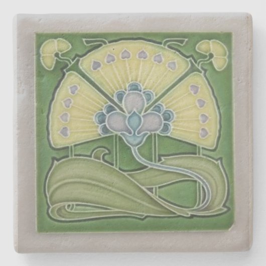 ストーンコースター – アンティークアールヌーボー (正面)