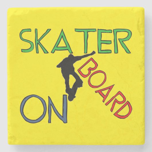 ストーンコースター – ボード上スケーター (正面)