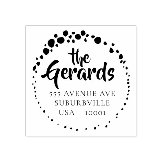 ストーンサークルファミリーアドレスカスタムゴムスタンプ ラバースタンプ (インプリント)