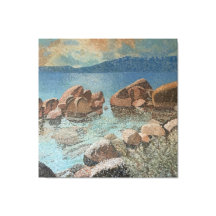 ストーンズの円タホ湖の印象派