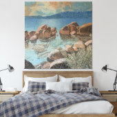 ストーンズの円タホ湖の印象派 キャンバスプリント (インサイチュ (寝室))