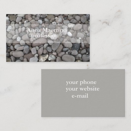 ストーンズ写真抽象芸術自然名刺 名刺 (正面/裏面)