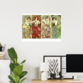 ストーンズ大切アールヌーボーバイアルフォンスミュシャ ポスター (ホームオフィス)