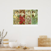 ストーンズ大切アールヌーボーバイアルフォンスミュシャ ポスター (キッチン)