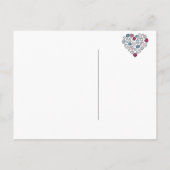 ストーンズ大切ハート私の花嫁の垂直 インビテーションポストカード (裏面)