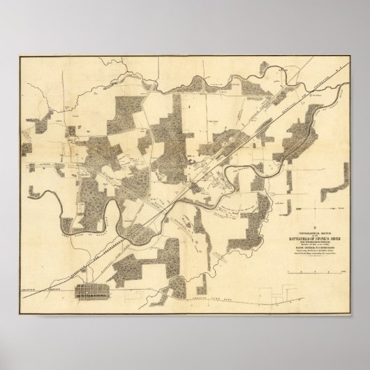 ストーンズ川の戦い – 南北戦争パノラマ ポスター (正面)