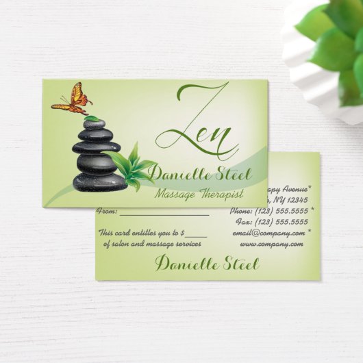 ストーンズ禅セラピストギフト名刺 (デスク)