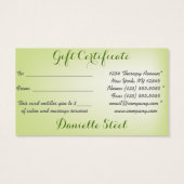 ストーンズ禅セラピストギフト名刺 (裏面)