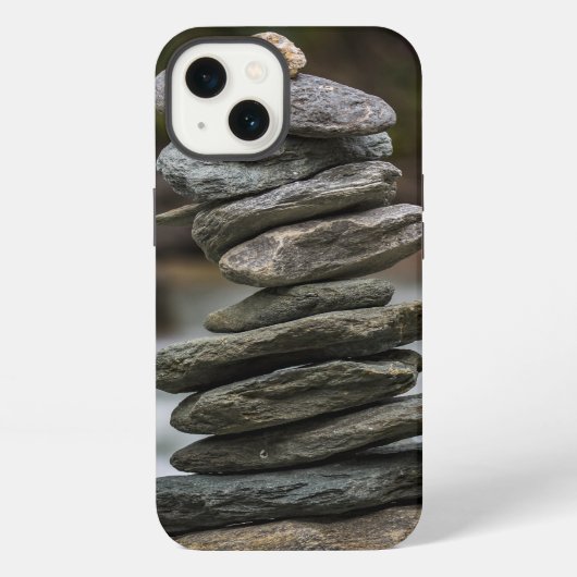 ストーンタワーの瞑想 iPhoneケース (裏面)
